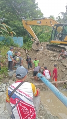 Penggantian Pipa HDPE Ke Pipa Gip Diameter 250 (10)Inci Sungai Saluaba